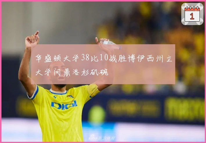 华盛顿大学38比10战胜博伊西州立大学问鼎洛杉矶碗